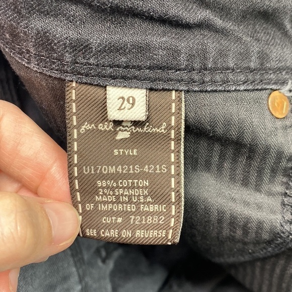7 For All Mankind Flynt Black Bootcut Denim Pants Size 29 - Picture 12 of 13